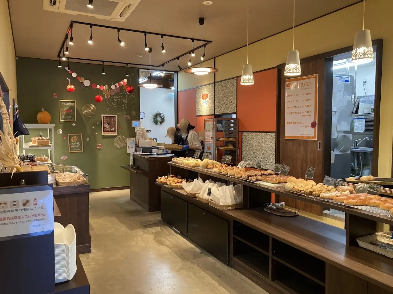 パンとほっぺの店内