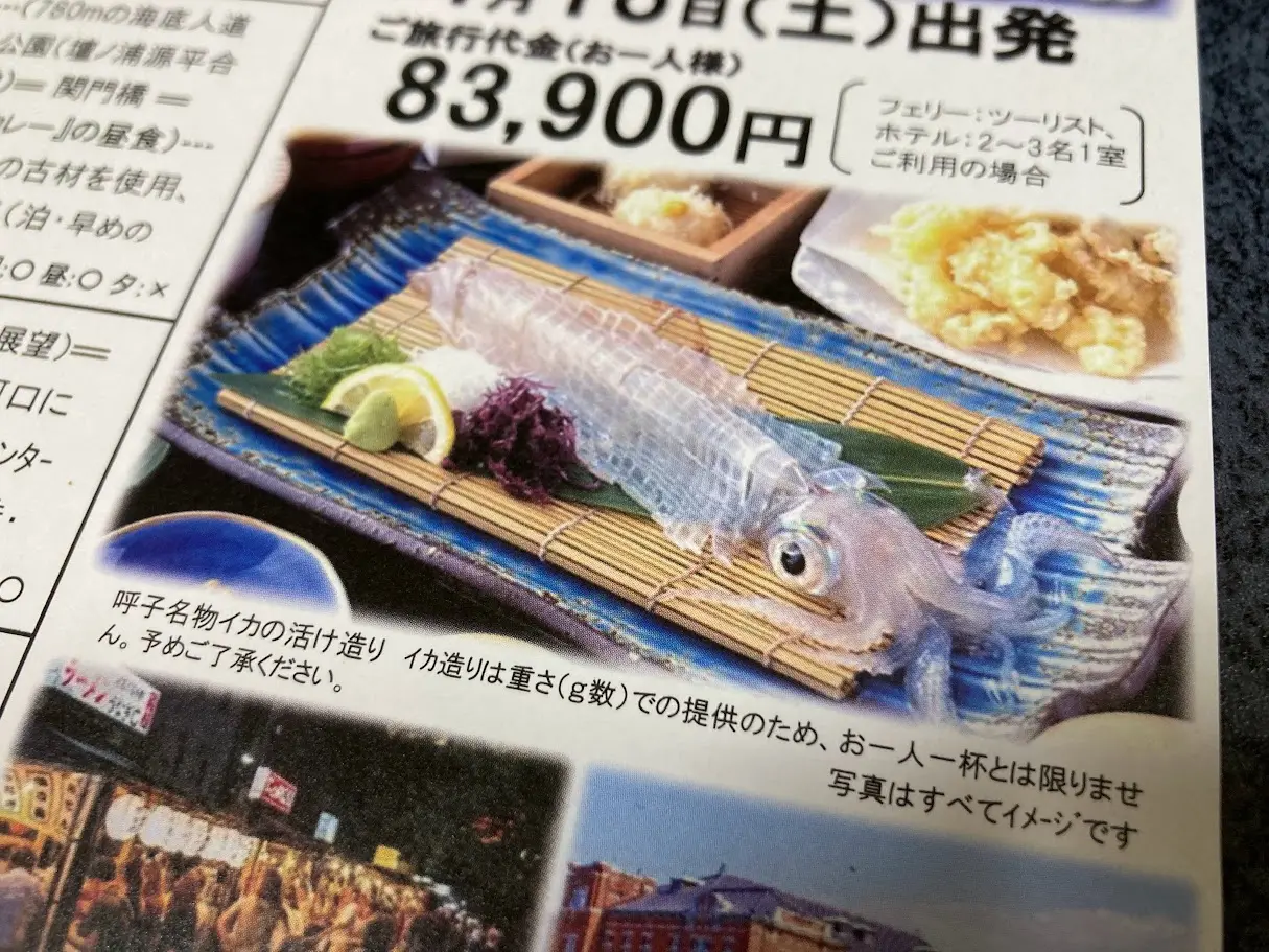 三交旅行のチラシいか