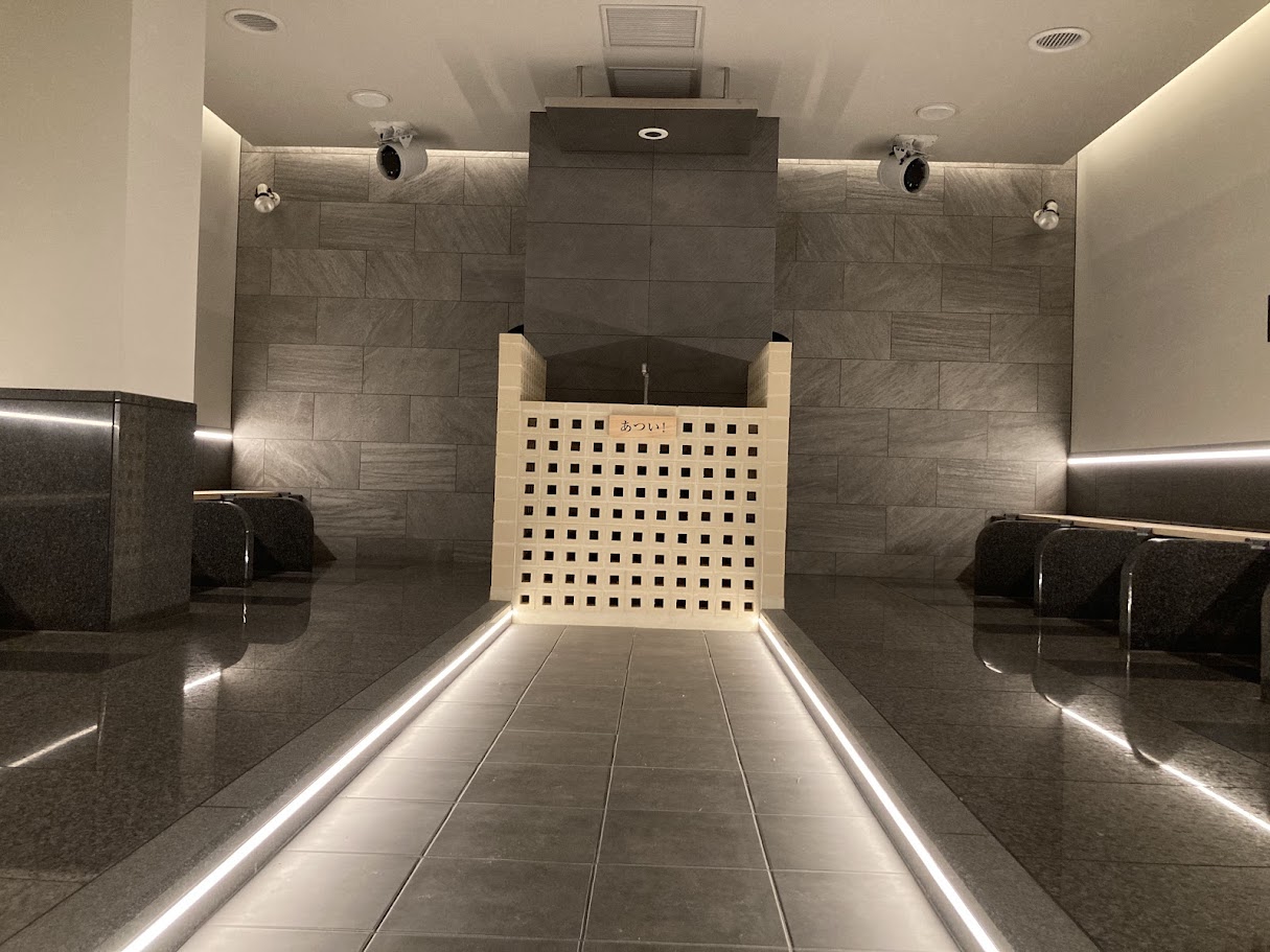 鈴の湯の岩盤浴、スタート前