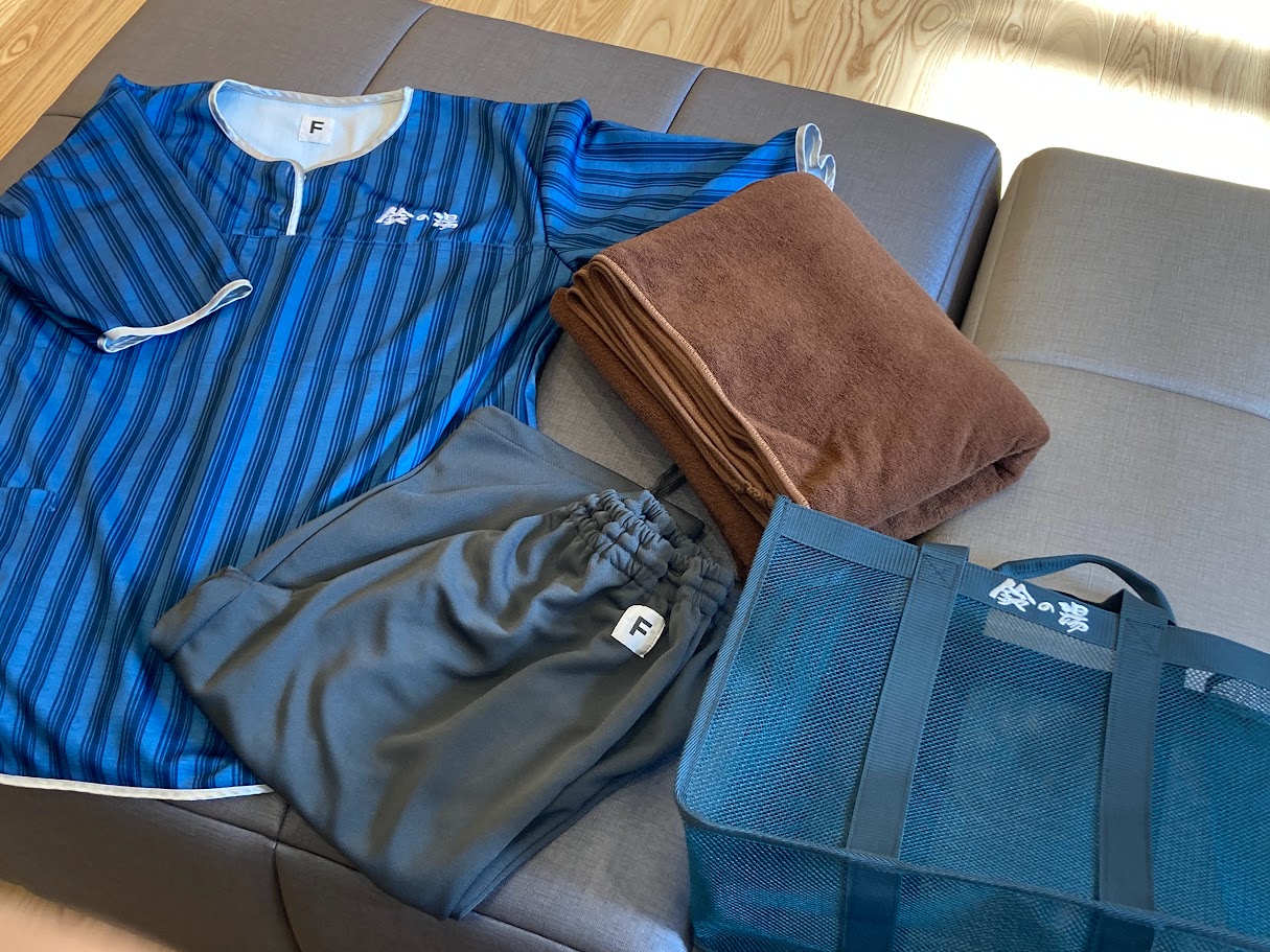 鈴の湯の岩盤浴、着替え